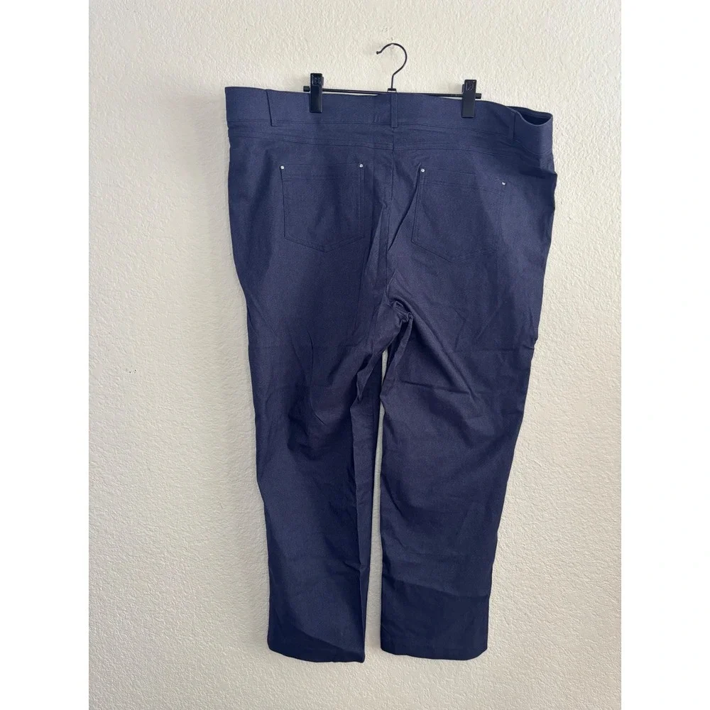 Love Scarlett Pull On Pants 20W Excellent Navy Blue Straight Leg Plus Size
